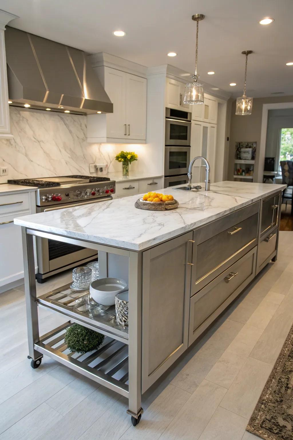 A bespoke kitchen island tailored to fit