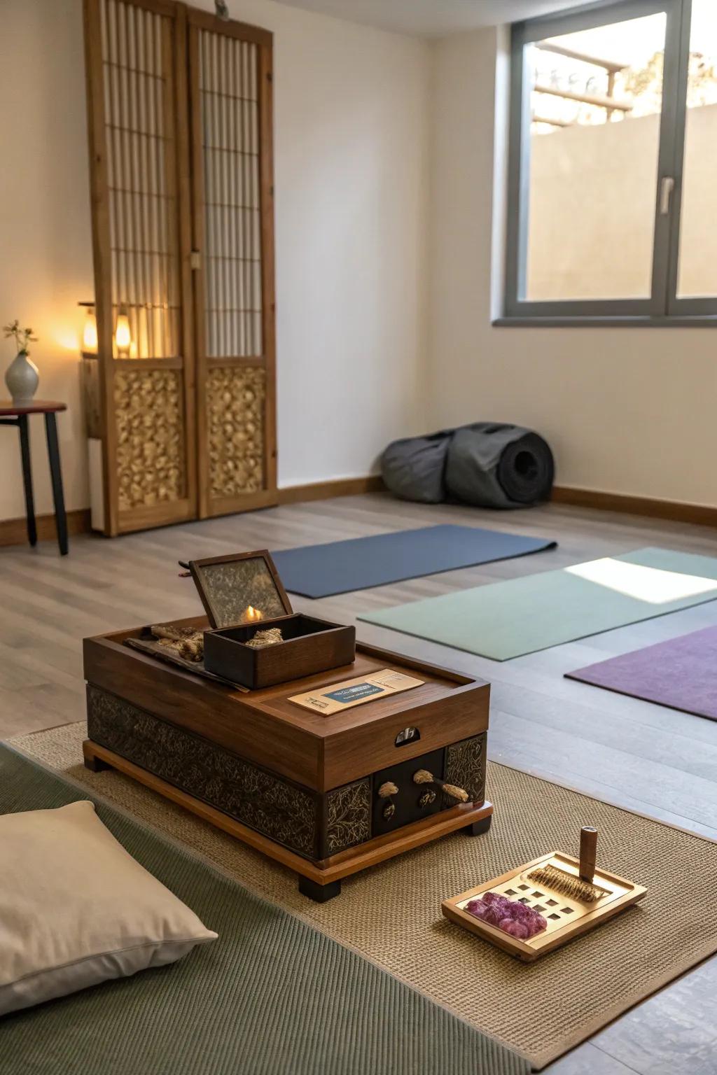 A soothing melody chest that enhances relaxation and mindfulness.