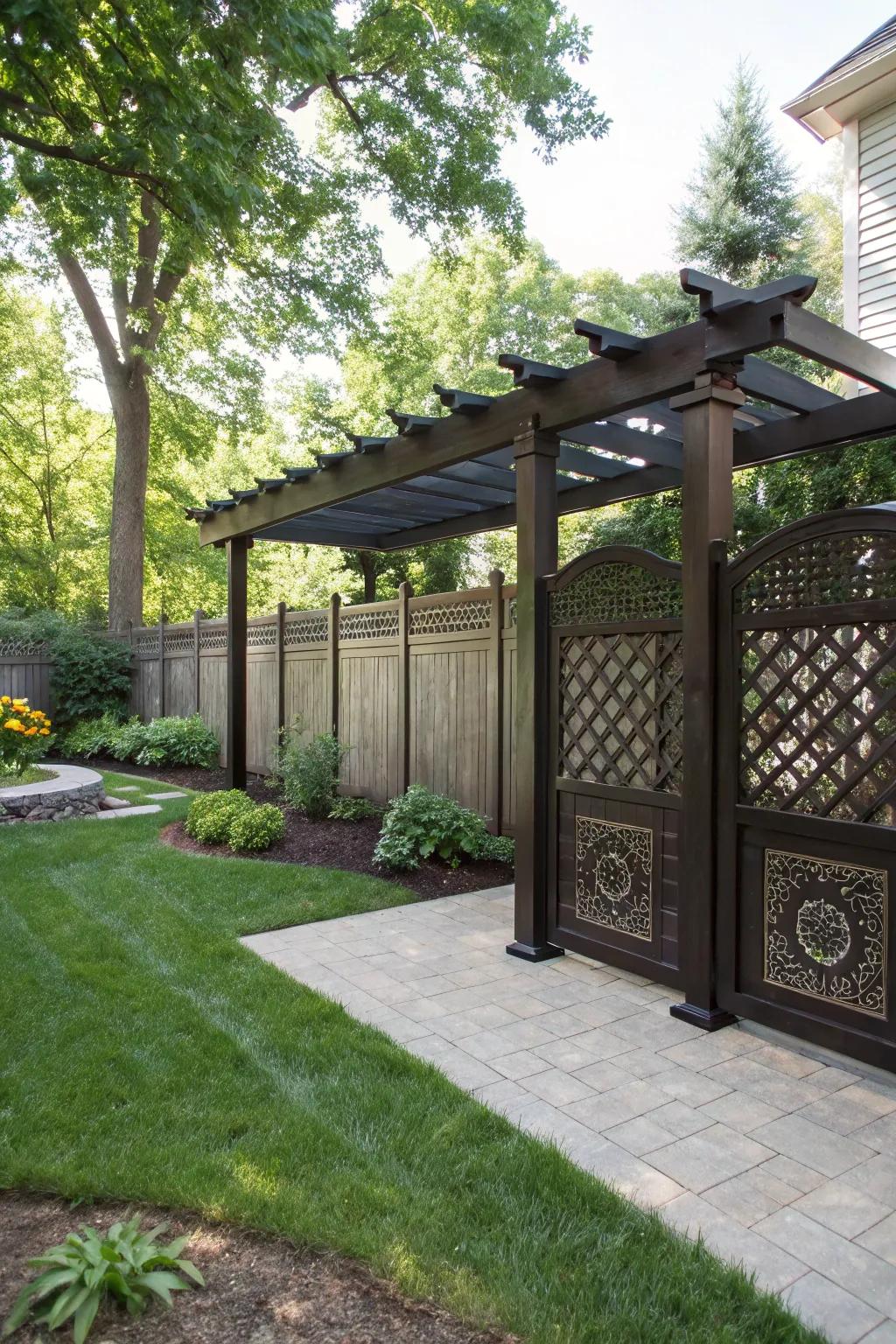 Fence panels provide straightforward and effective privacy.