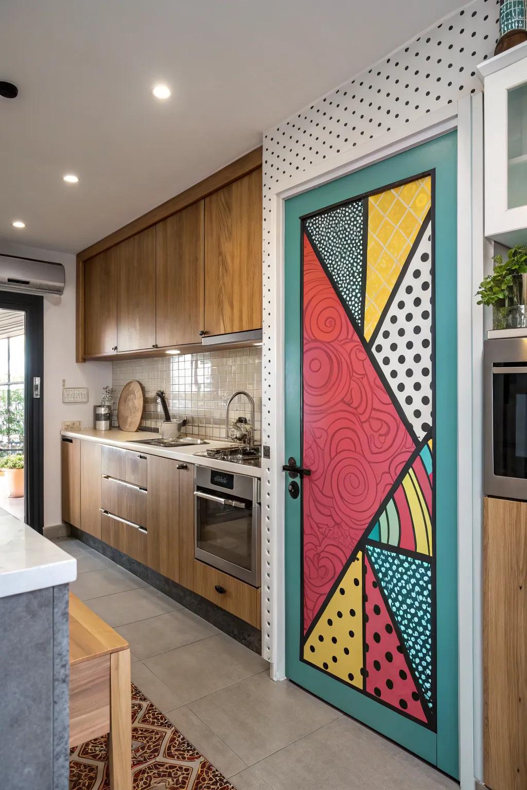 Add surprise through art in fun spots.