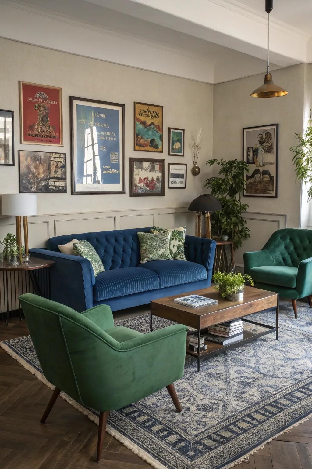 An eclectic blend proffers a rich tapestry of textures and styles.