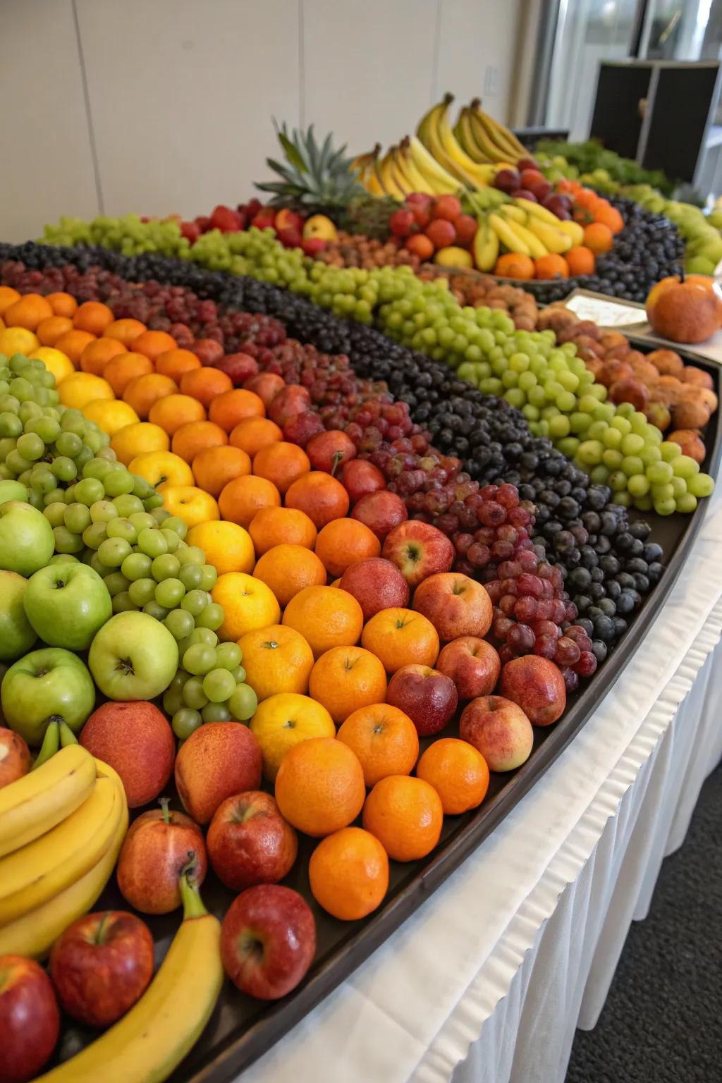 An edible art fruit tray that showcases creative presentation.