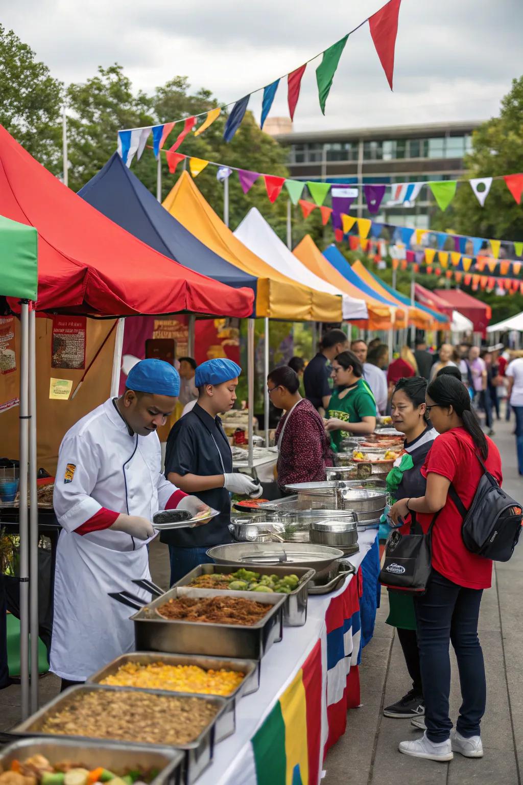 Experience a world of flavors through a street food festival.