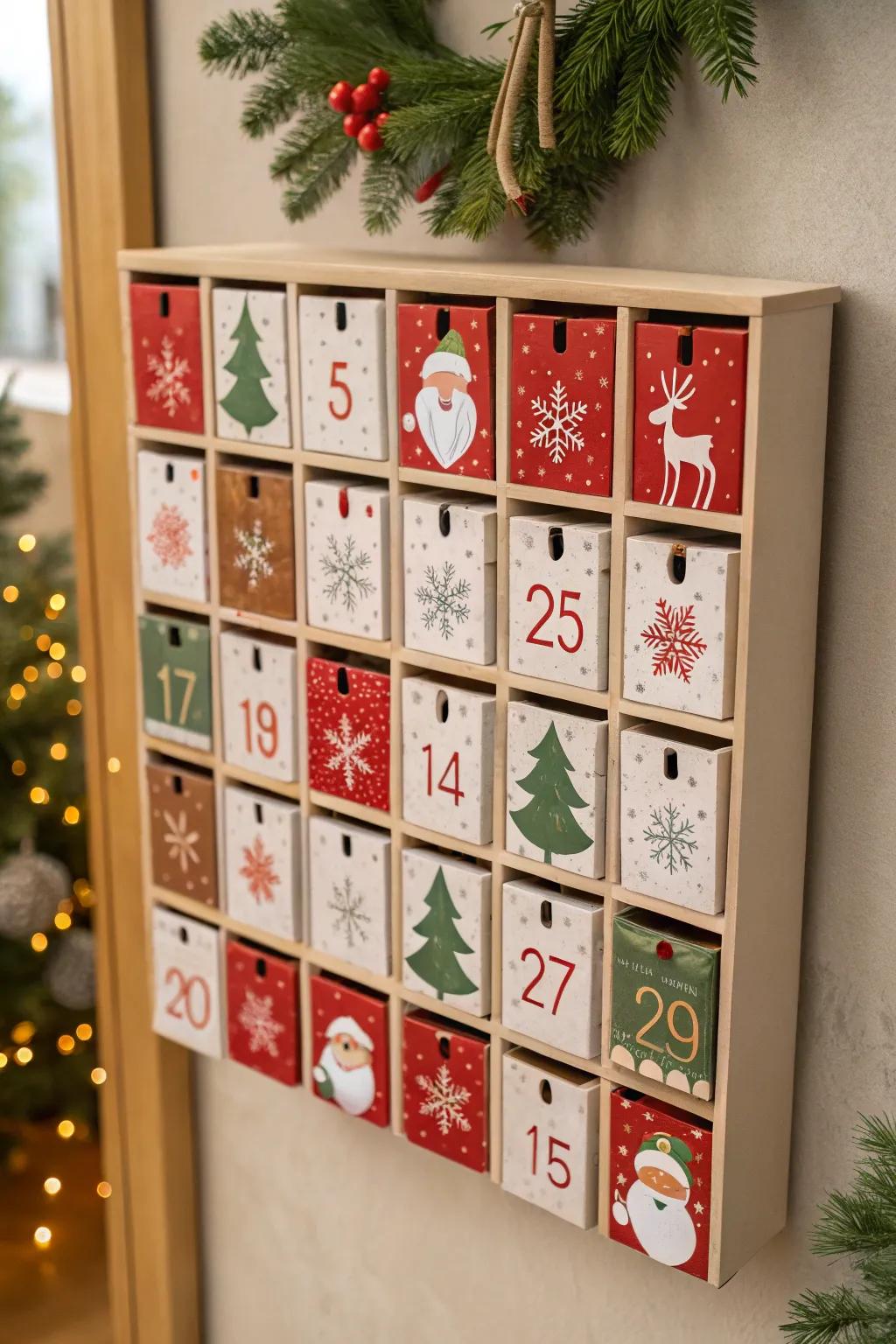 A delightful Advent calendar adds anticipation to the holiday season.