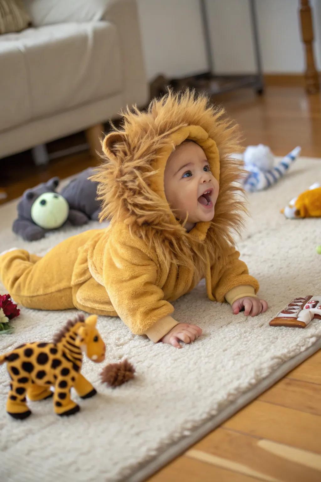 Roar into Halloween with this lion costume.