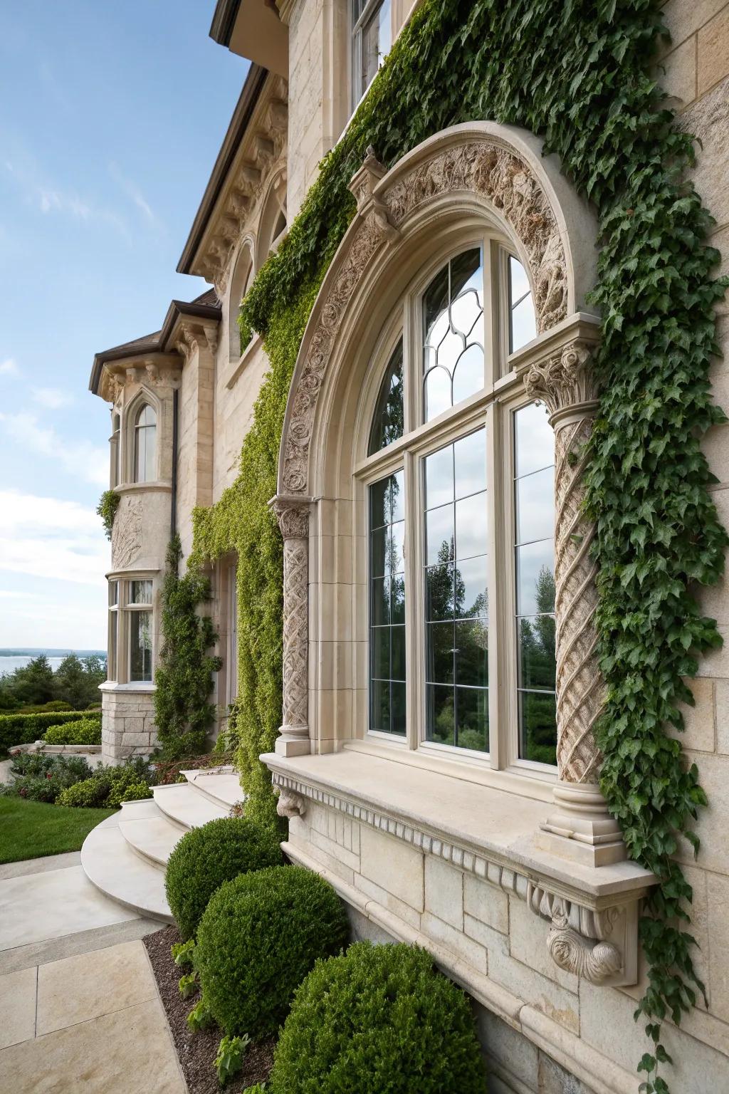 Stone trims offer a regal and timeless appeal to any home.