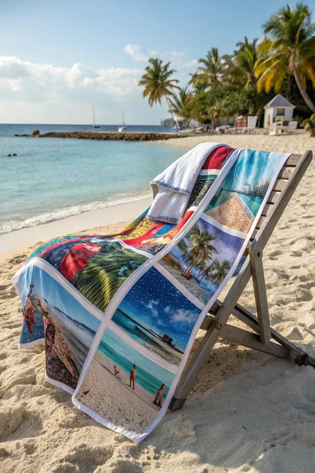A vacation memories throw, keeping your travel adventures perpetually close.