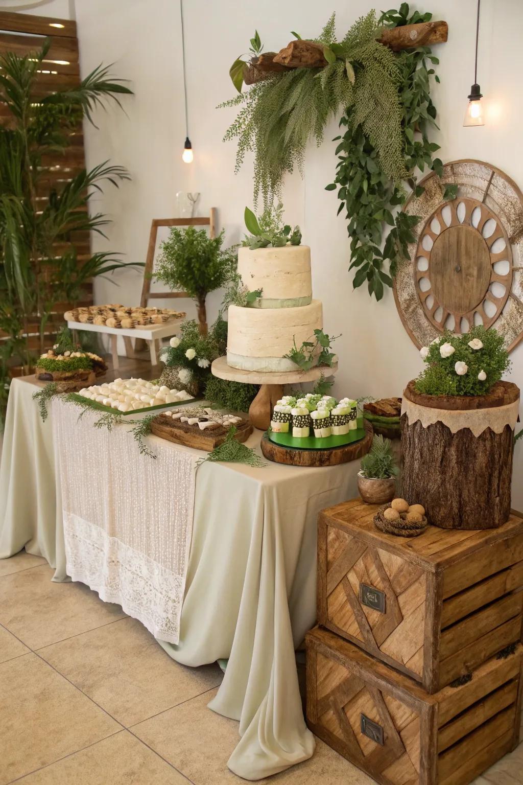Natural shades establish a soothing and unified aesthetic.