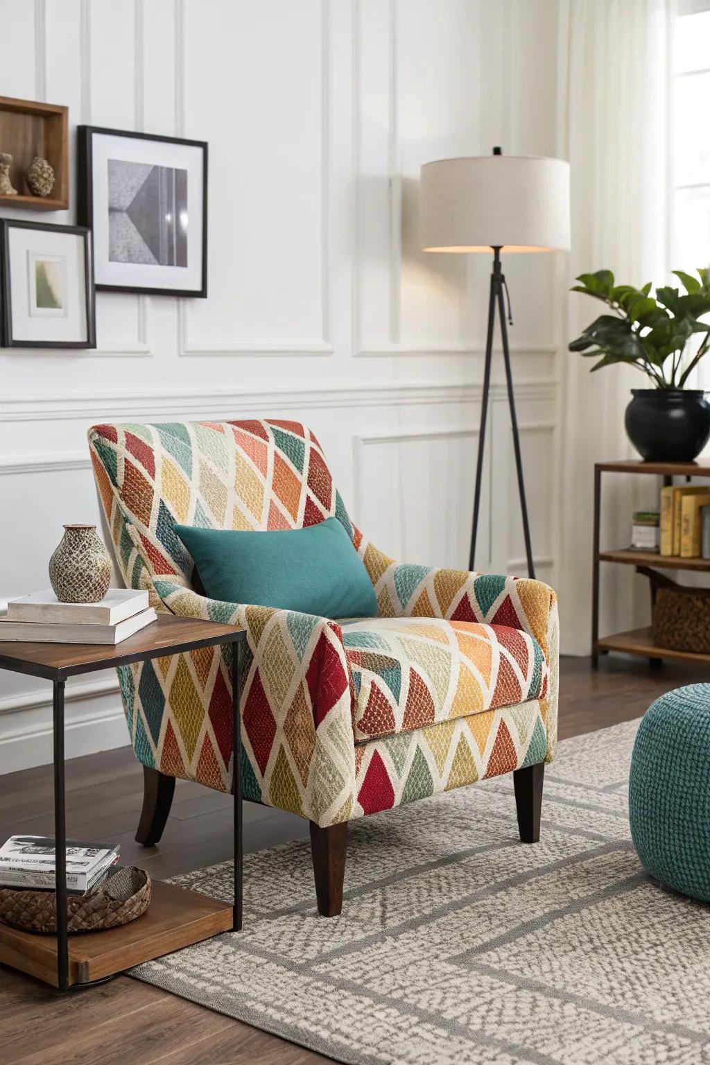 Accent chairs bring color and extra seating to your living room.