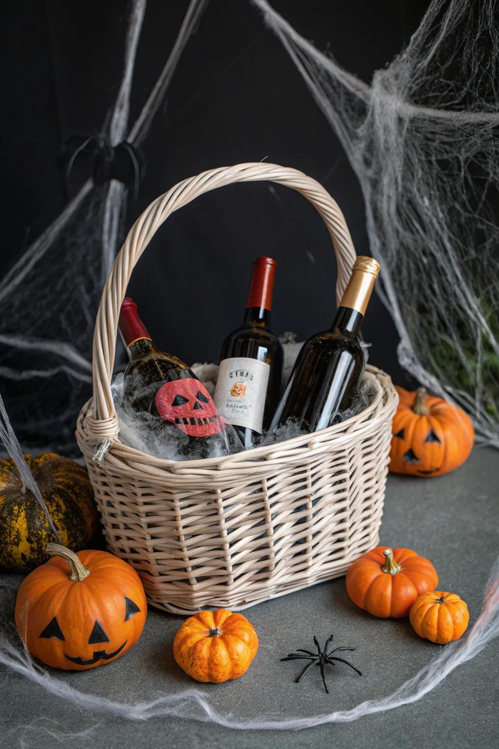 An elegant selection of wines perfect for a Halloween toast.