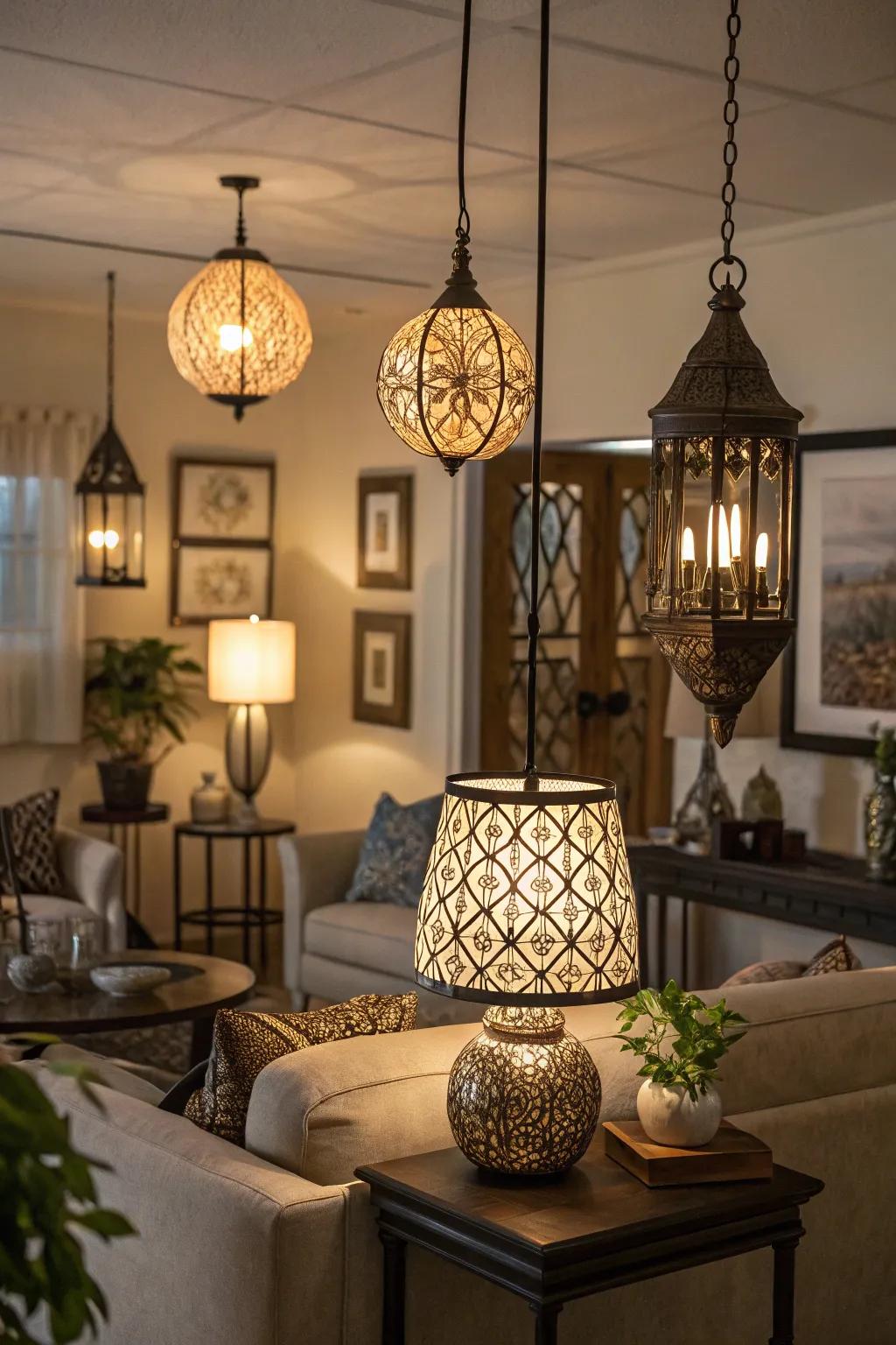 Layered lighting introduces dimension and warmth to any chamber.