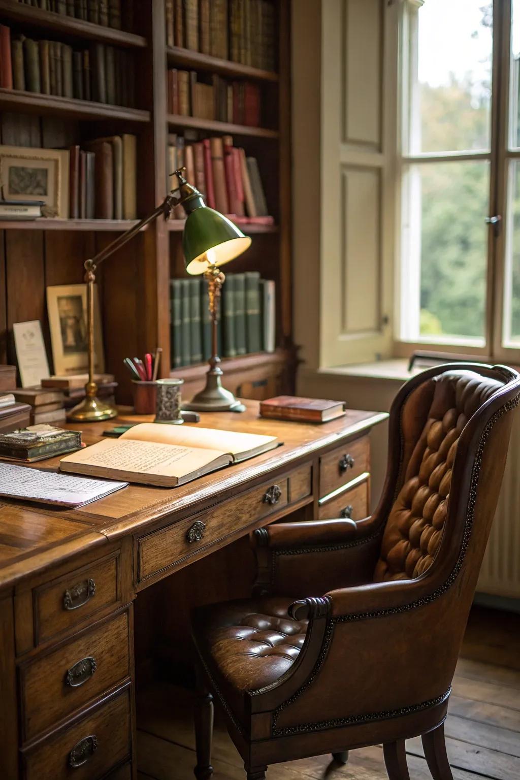 Classic comfort with a vintage leather chair