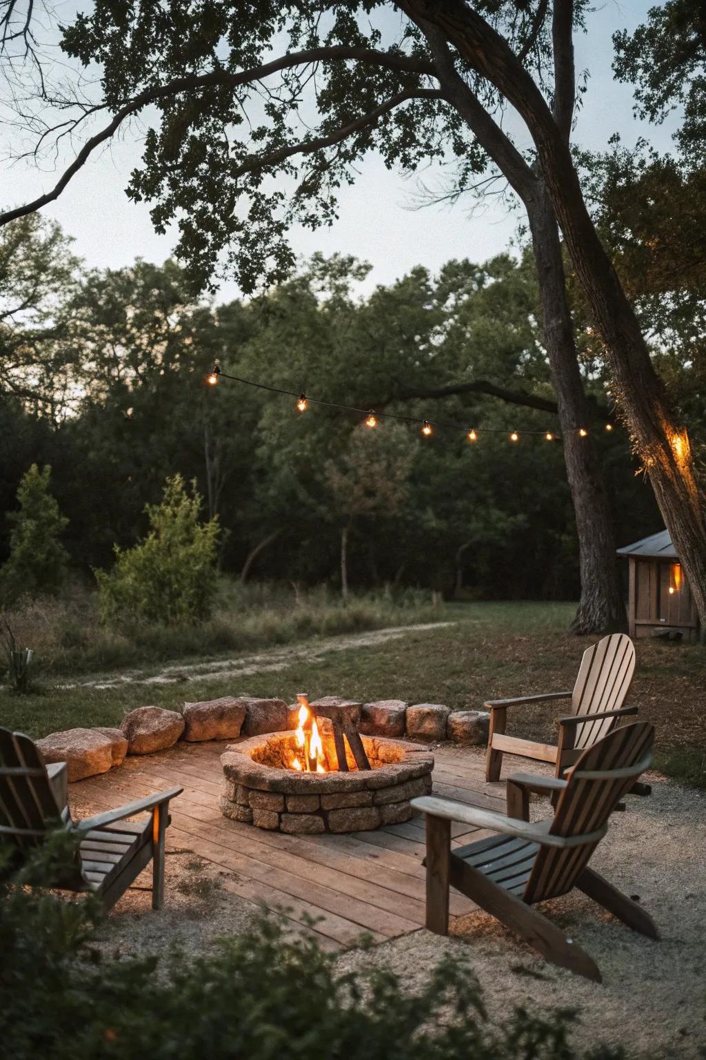 Enhance your outdoor space with a simple fire pit.