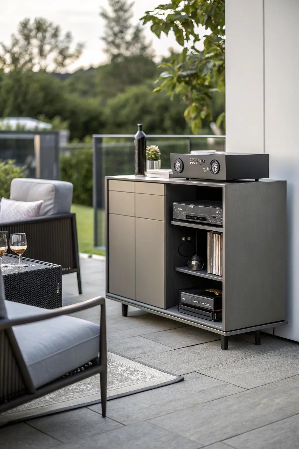 Modern metal designs provide both style and strength for outdoor setups.