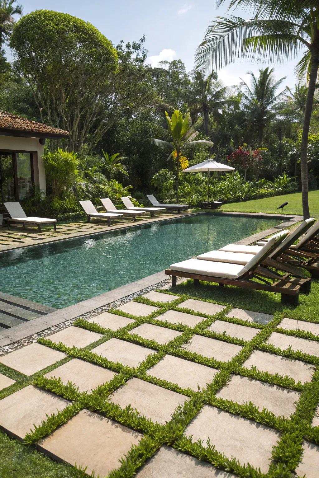 A poolside design that harmonizes functionality with sophistication.