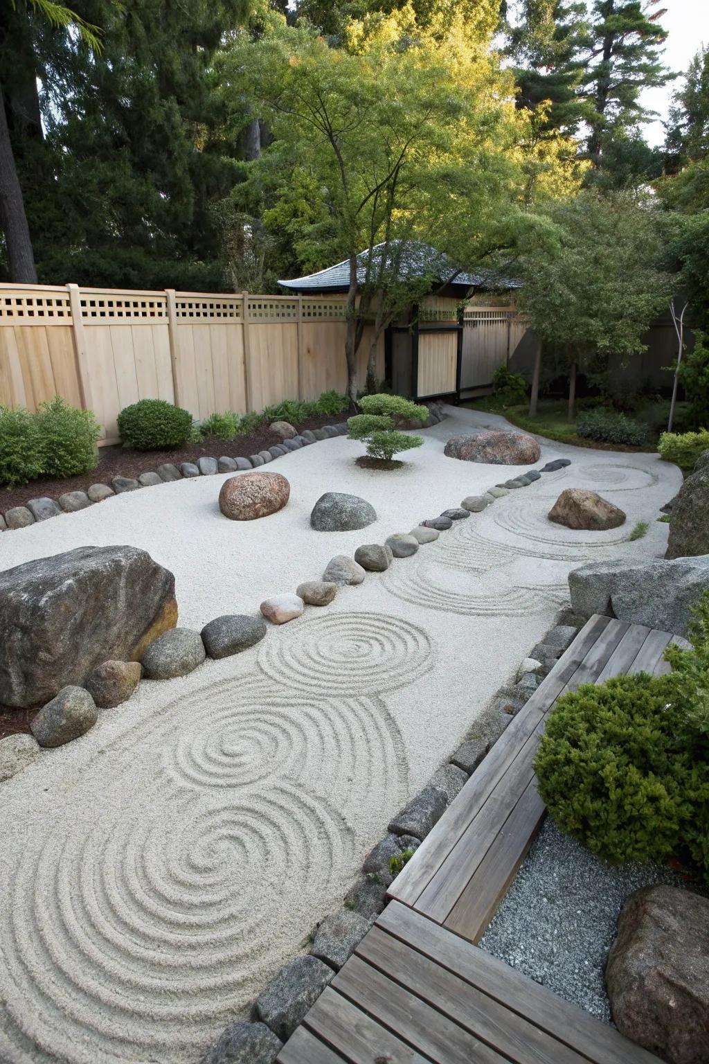 Find your peace in a backyard Zen garden.