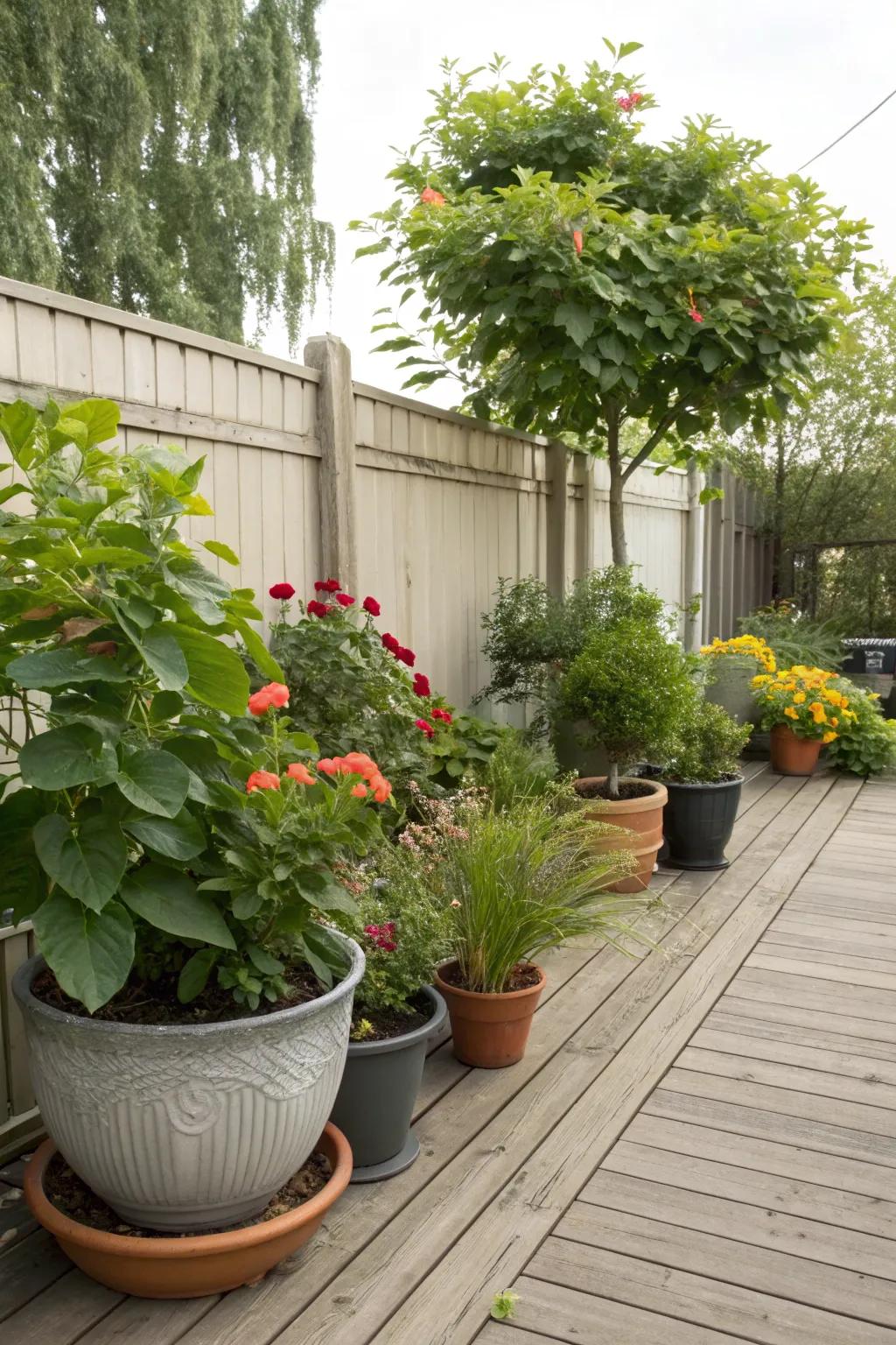A dynamic collection of container plants that injects vitality into any locale.