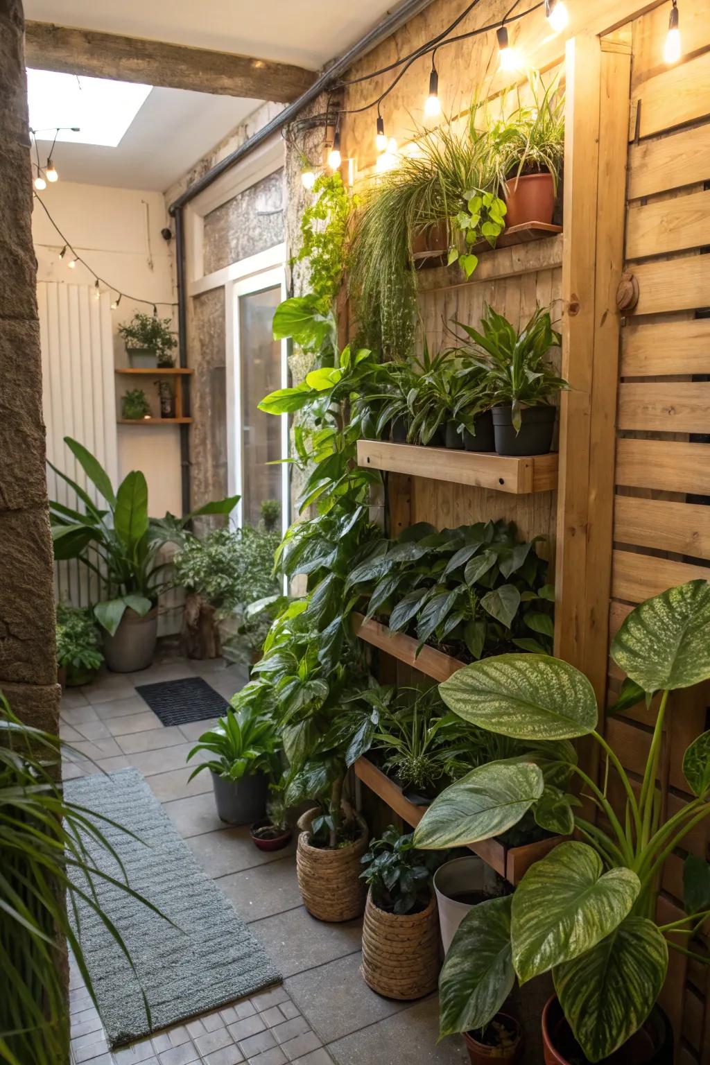 Invite nature inside with a vibrant indoor garden retreat in your basement.
