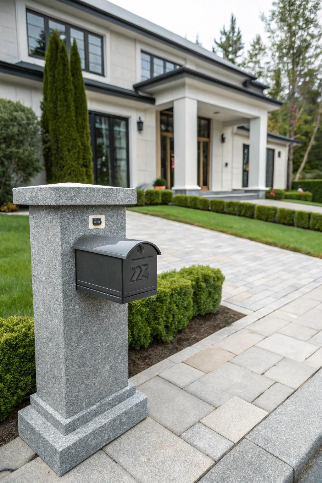 Granite mailboxes combine elegance with resilience.