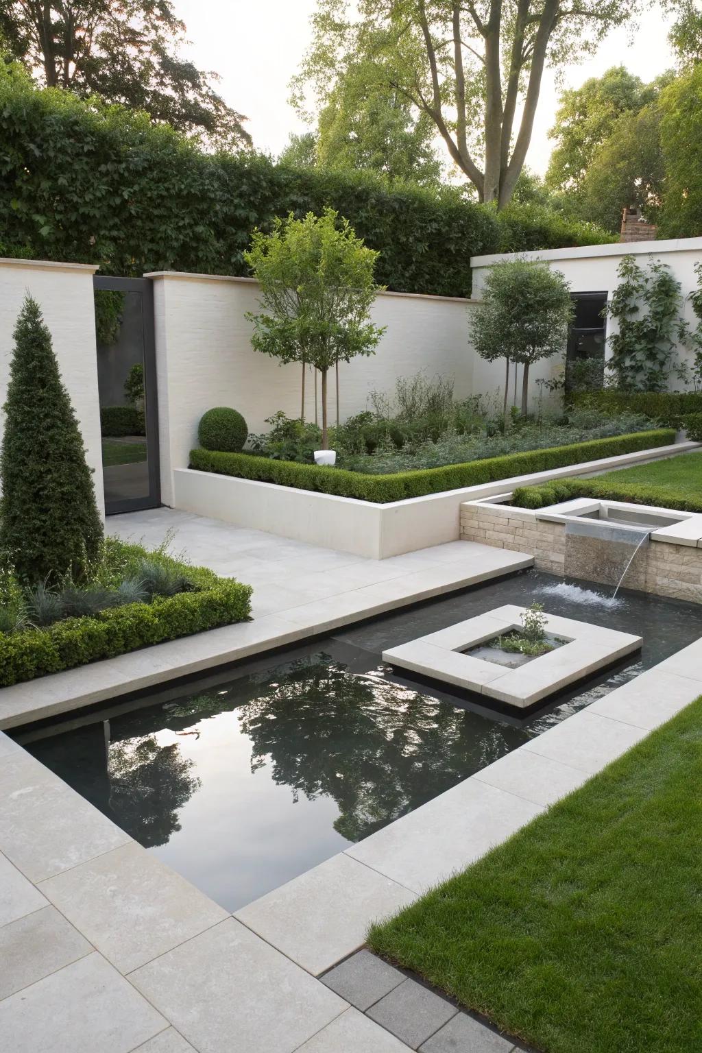 Contemporary sculptural water designs introduce a fashionable accent.