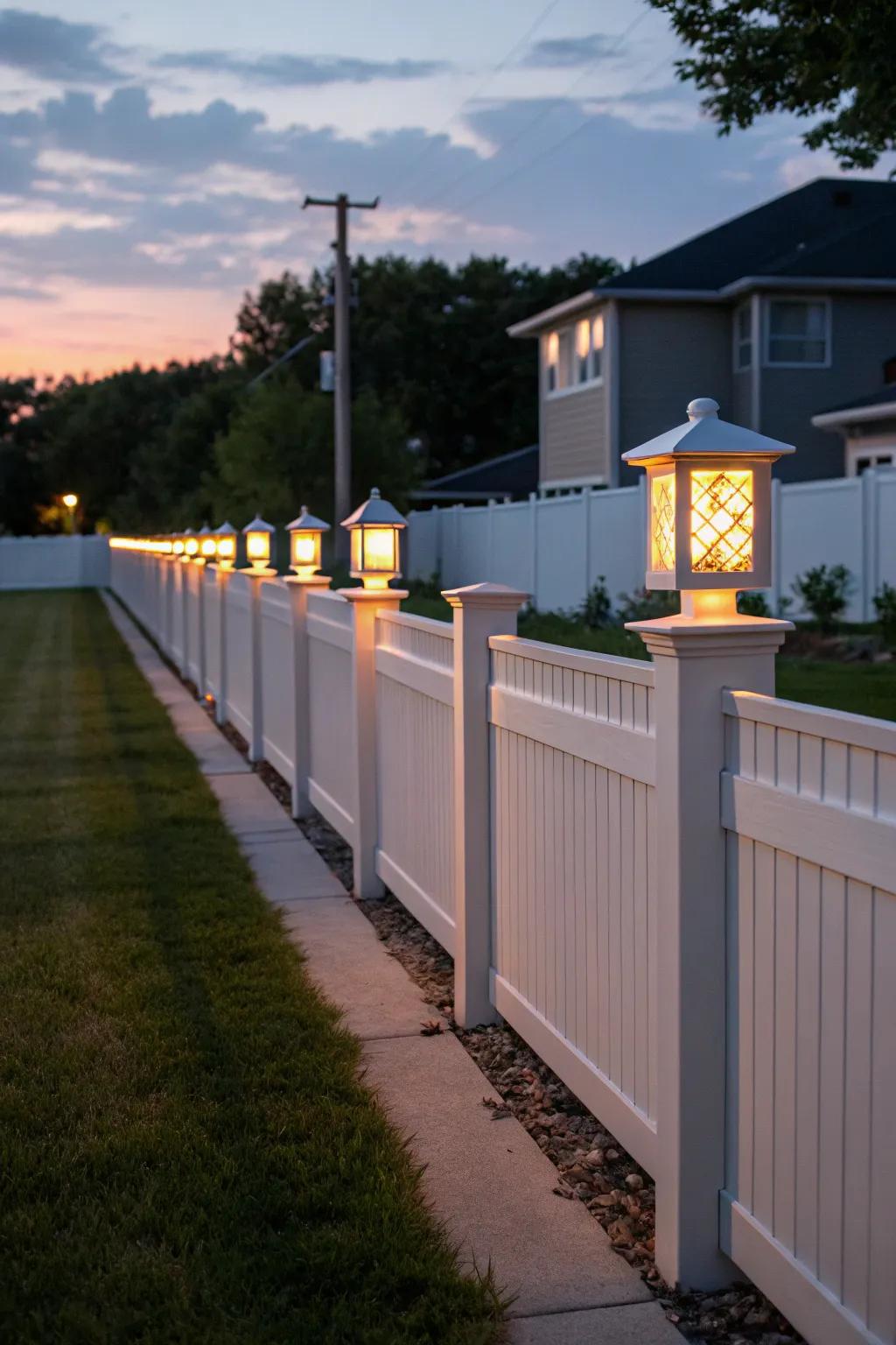 Post cap lights bring elegance and functionality to your fence.