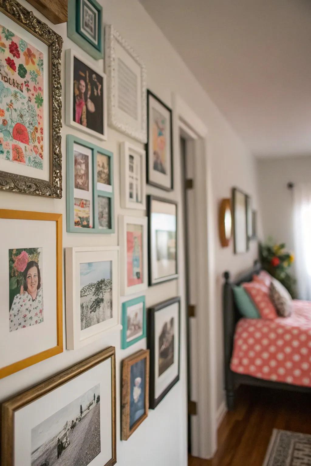 A gallery wall personalizes your space.