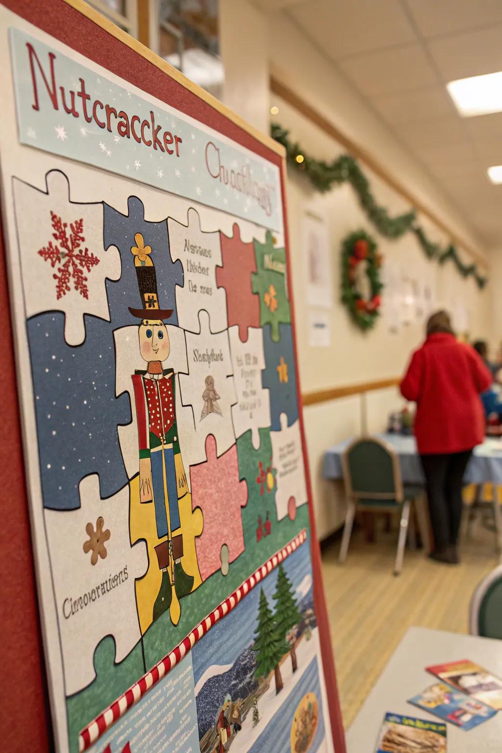 Nutcracker puzzle challenge fosters teamwork and engagement.