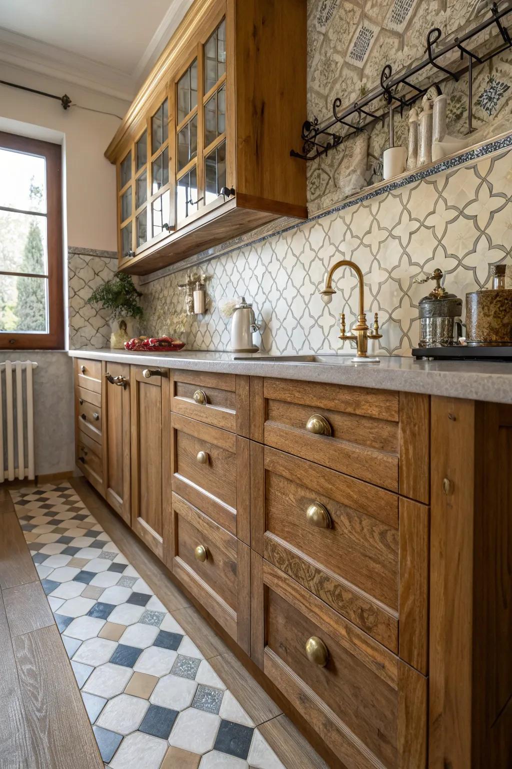 Charming details add personality to small kitchen designs.