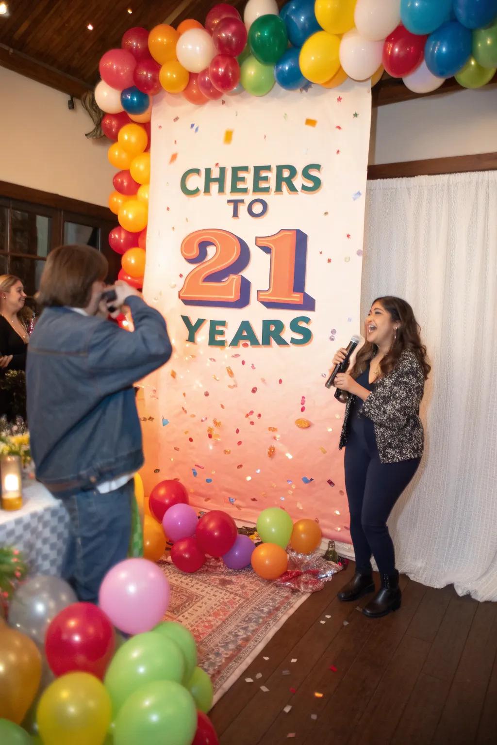 A personalized backdrop for a truly special birthday celebration.