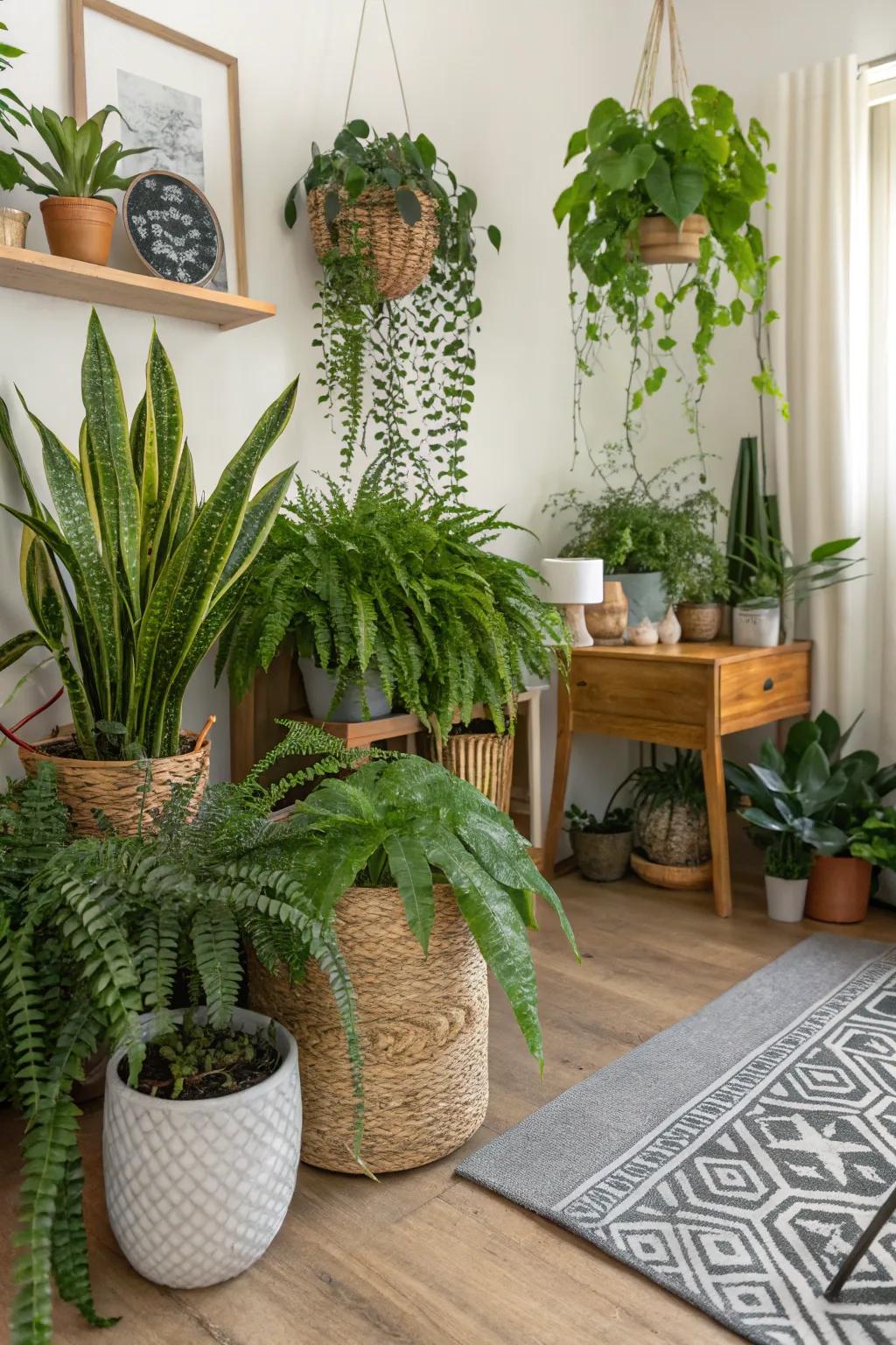 Indoor plants refresh and enliven your space.