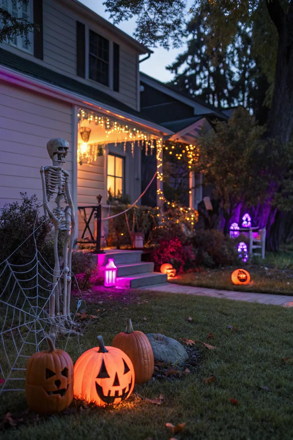 Eerie lighting transforms the ordinary into the extraordinary.