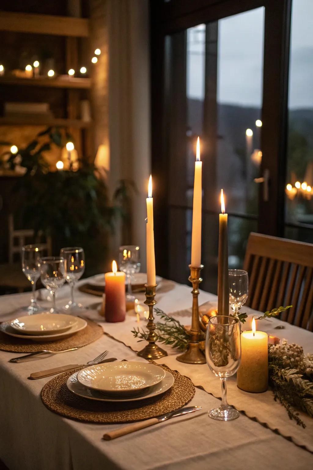 Candles add a cozy and inviting glow to any birthday celebration.