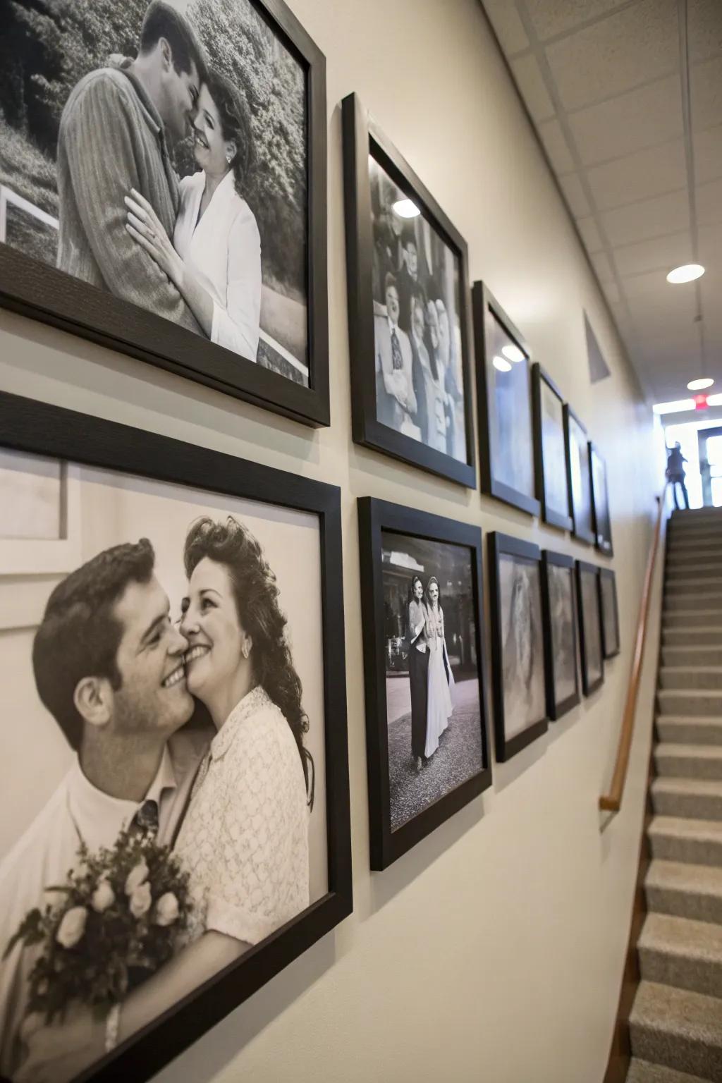A thematic photo wall offers a sophisticated and synchronized atmosphere.