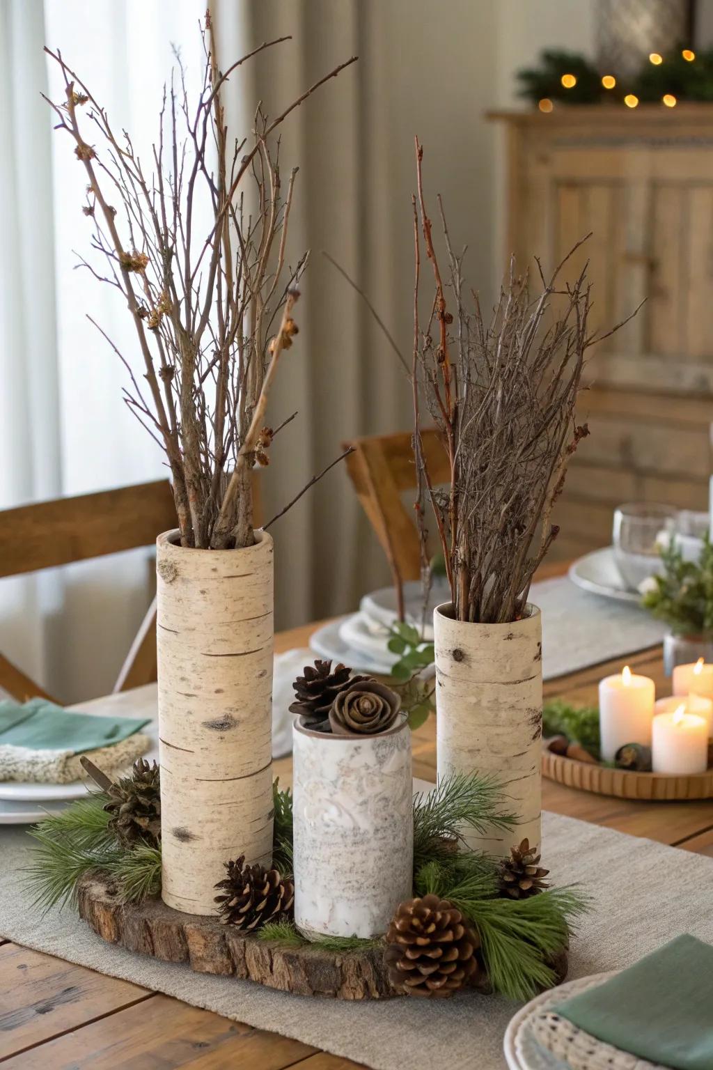 Branches add a rustic element to your decor.