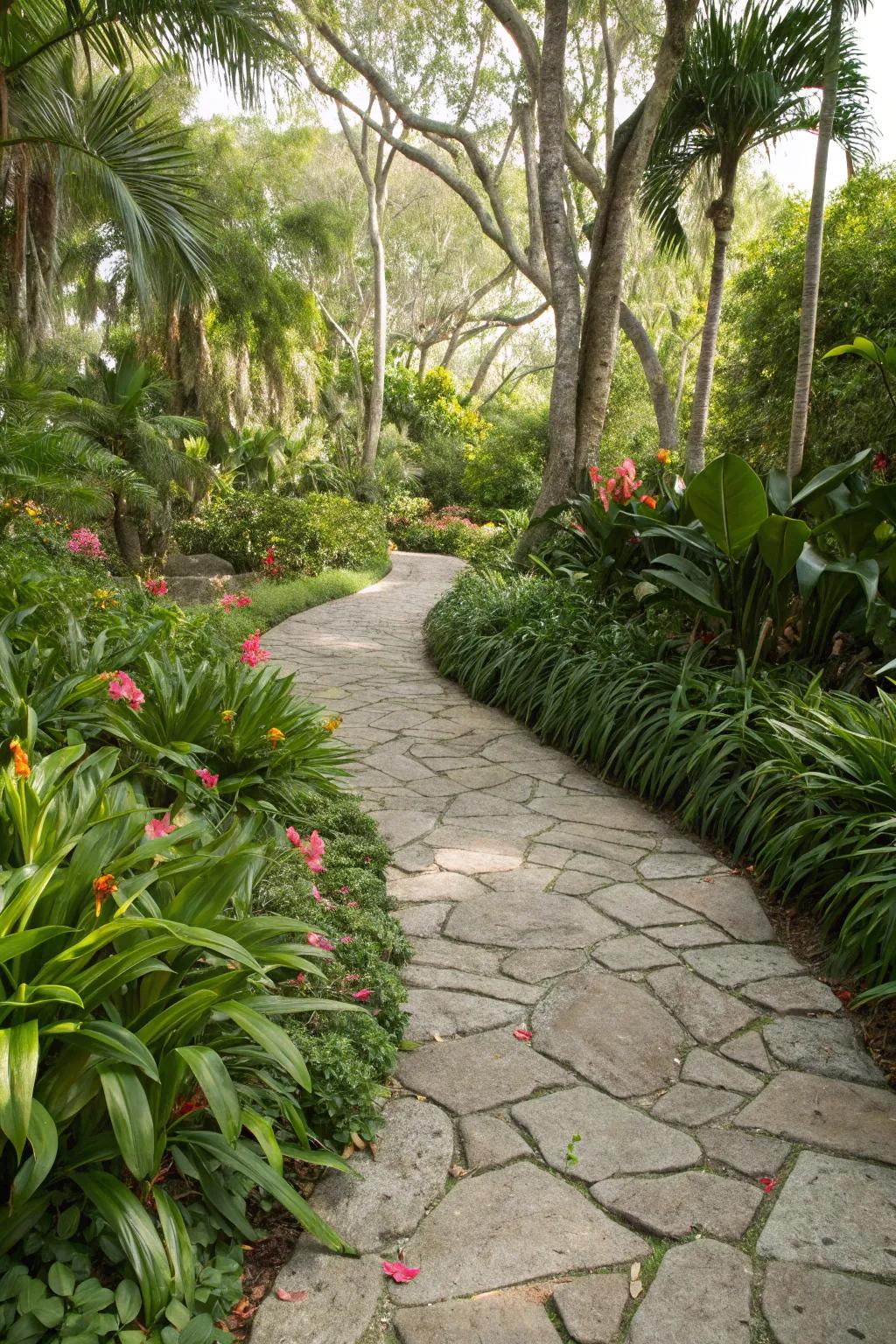 A stone pathway introduces both aesthetic value and practicality to your garden.