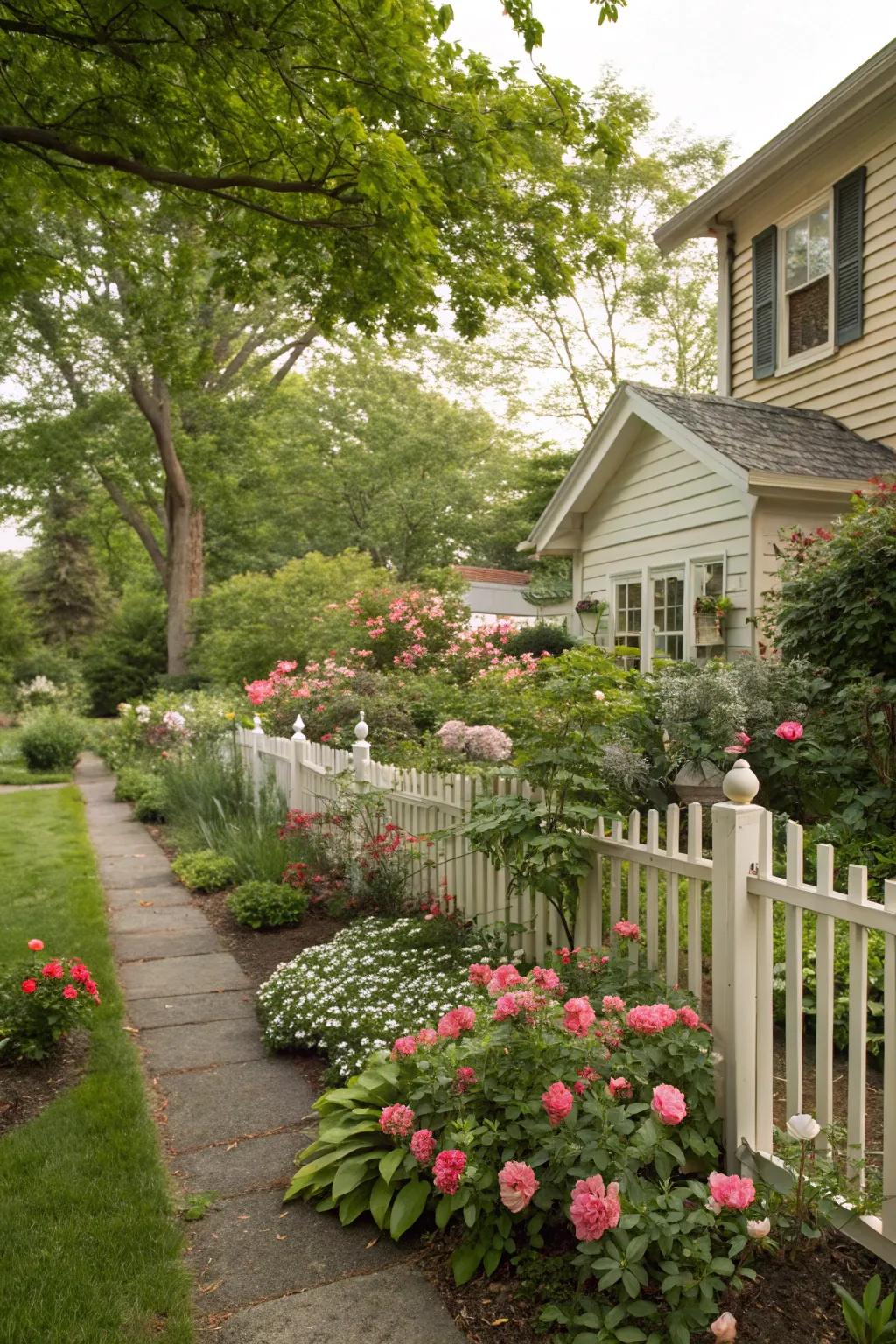 Garden-integrated fences blend nature with design.