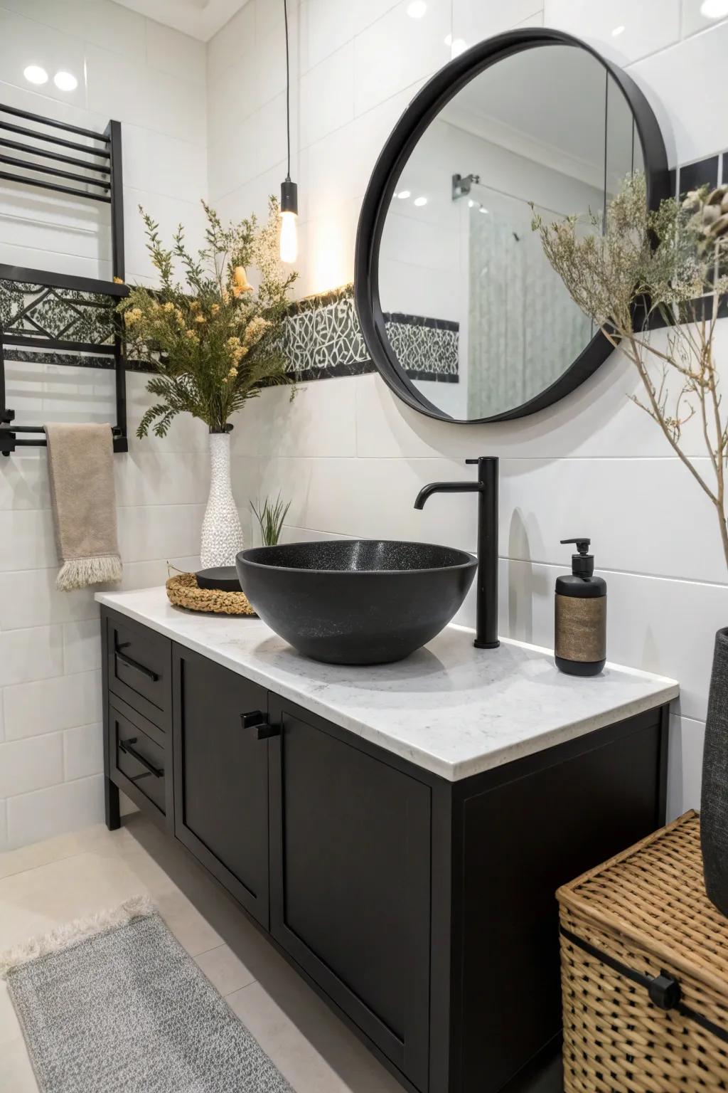 Modern fixtures give a bathroom a stylish, contemporary appearance.