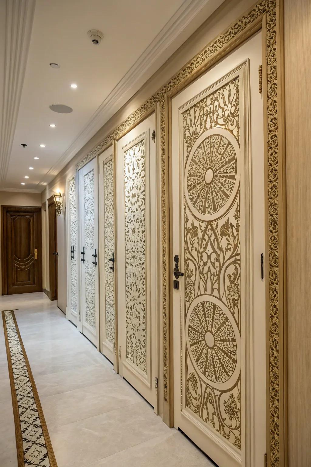Turn your cupboard fronts into works of art by adding adornments.