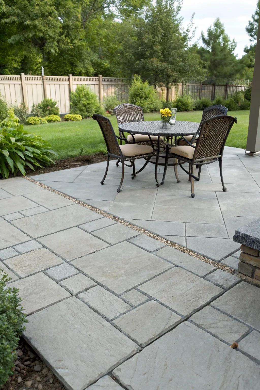Pavers provide a polished and timeless look to your patio.
