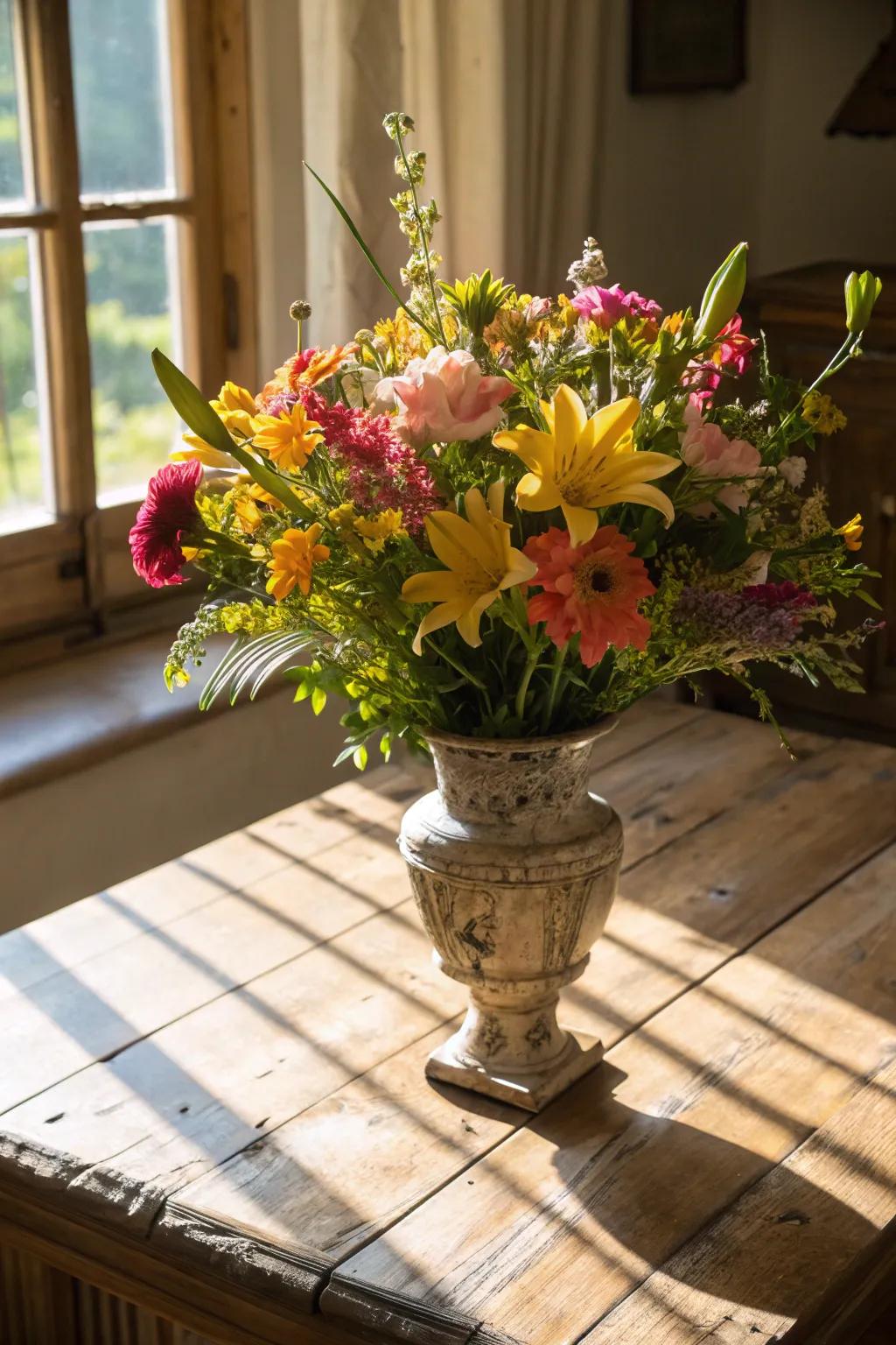 Environmentally-friendly flowers for an earth-friendly Mother's Day.