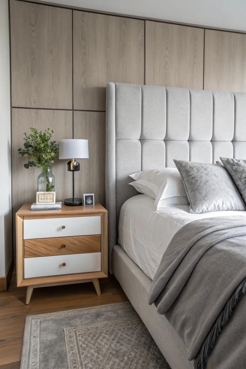 Modern furniture selections amplify the room's grace.