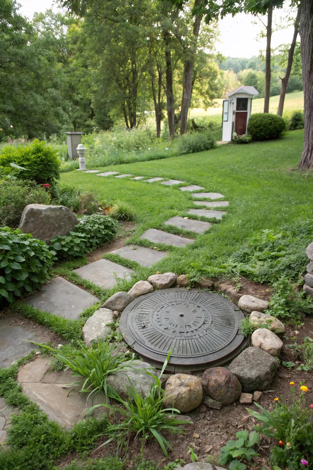 Stones evoke a natural and ageless ambiance.