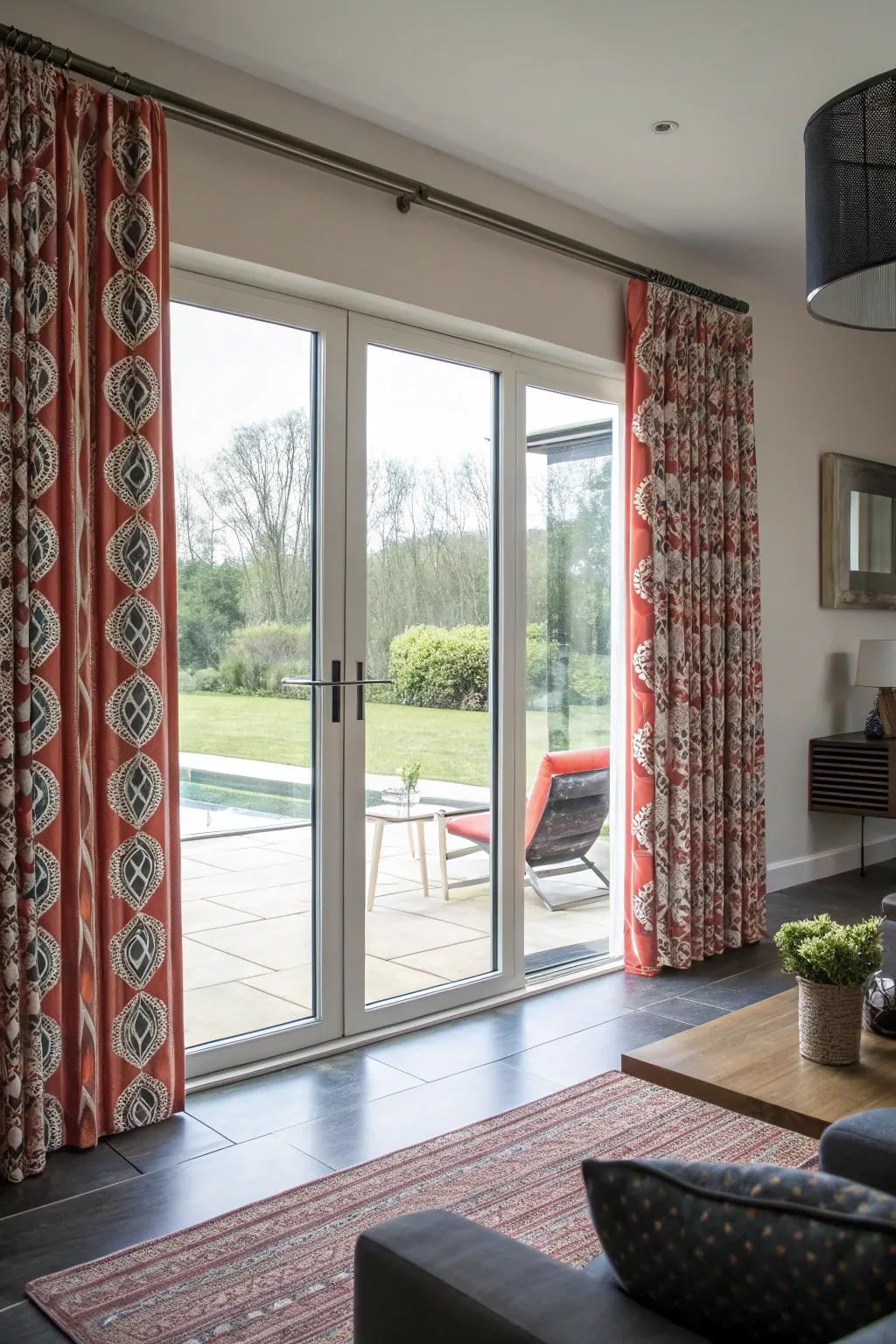 Striking patterns make your drapes a showcase piece.