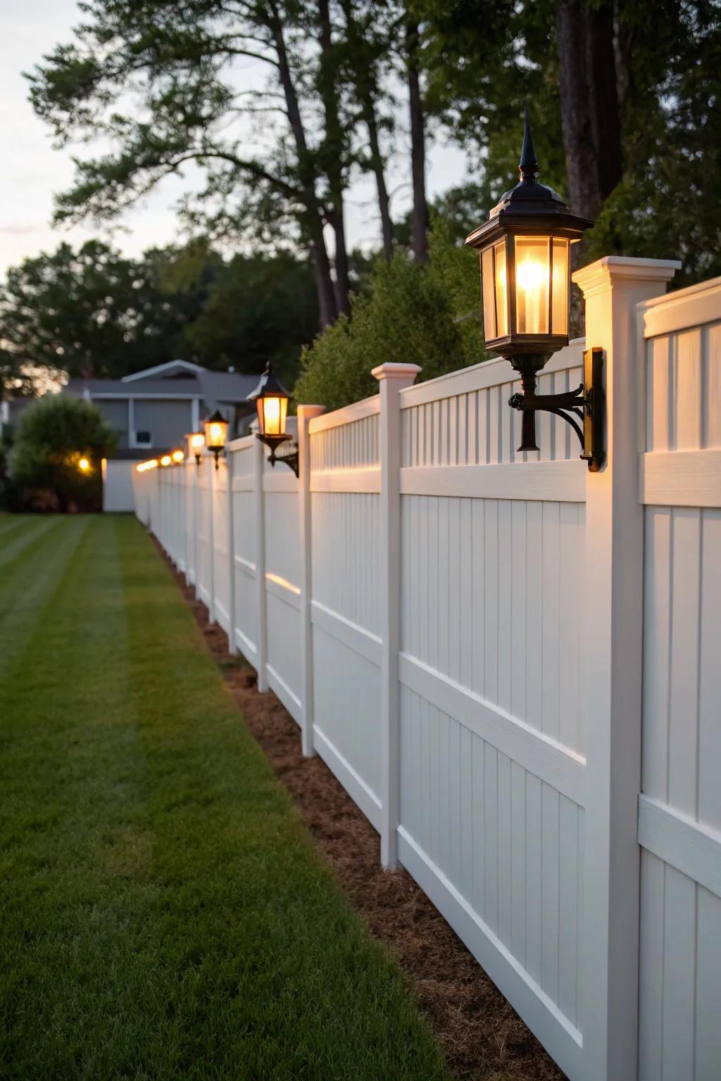 Sconce lights lend a timeless elegance to your outdoor space.