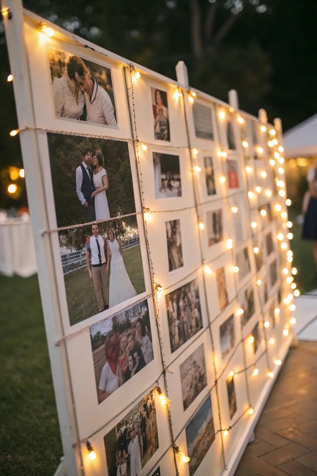 A heartwarming visual display that captures the couple’s journey together.