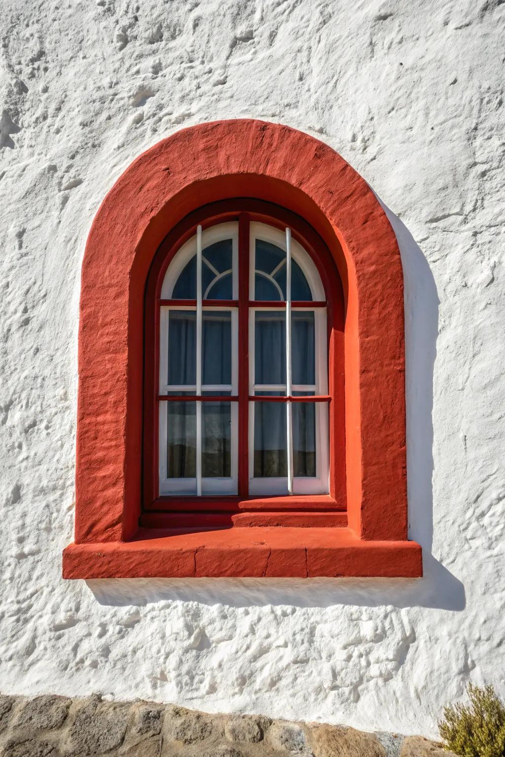 Color contrasts make your arch windows stand out beautifully.