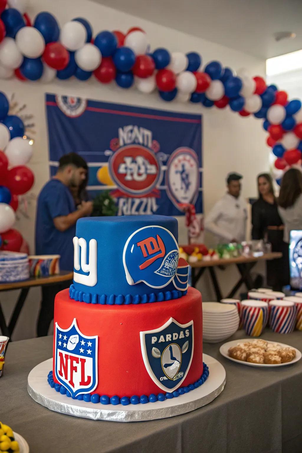 A team pride cake boldly presenting your cherished colors and emblems.