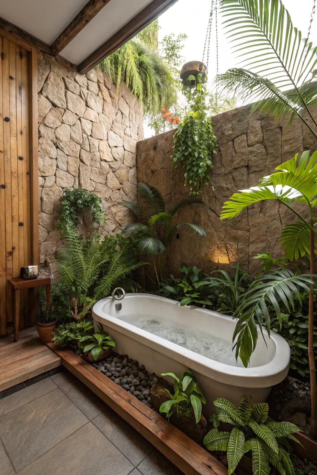 Infuse your bathroom with life through indoor plants.