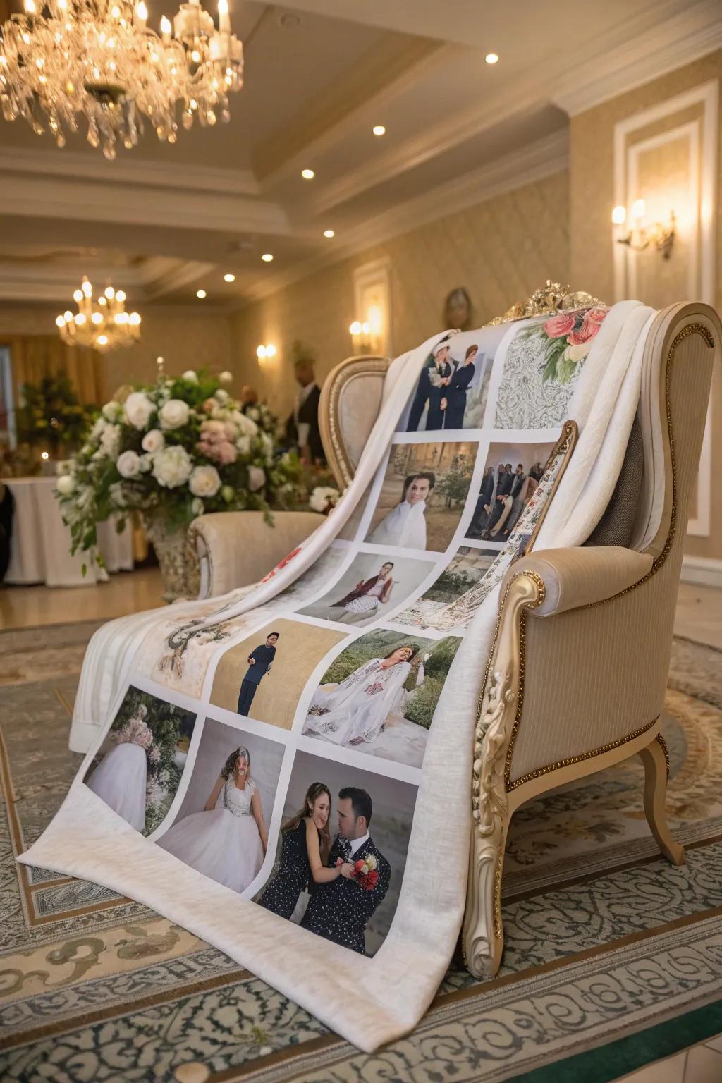 A wedding bliss blanket, preserving those precious, unforgettable memories.