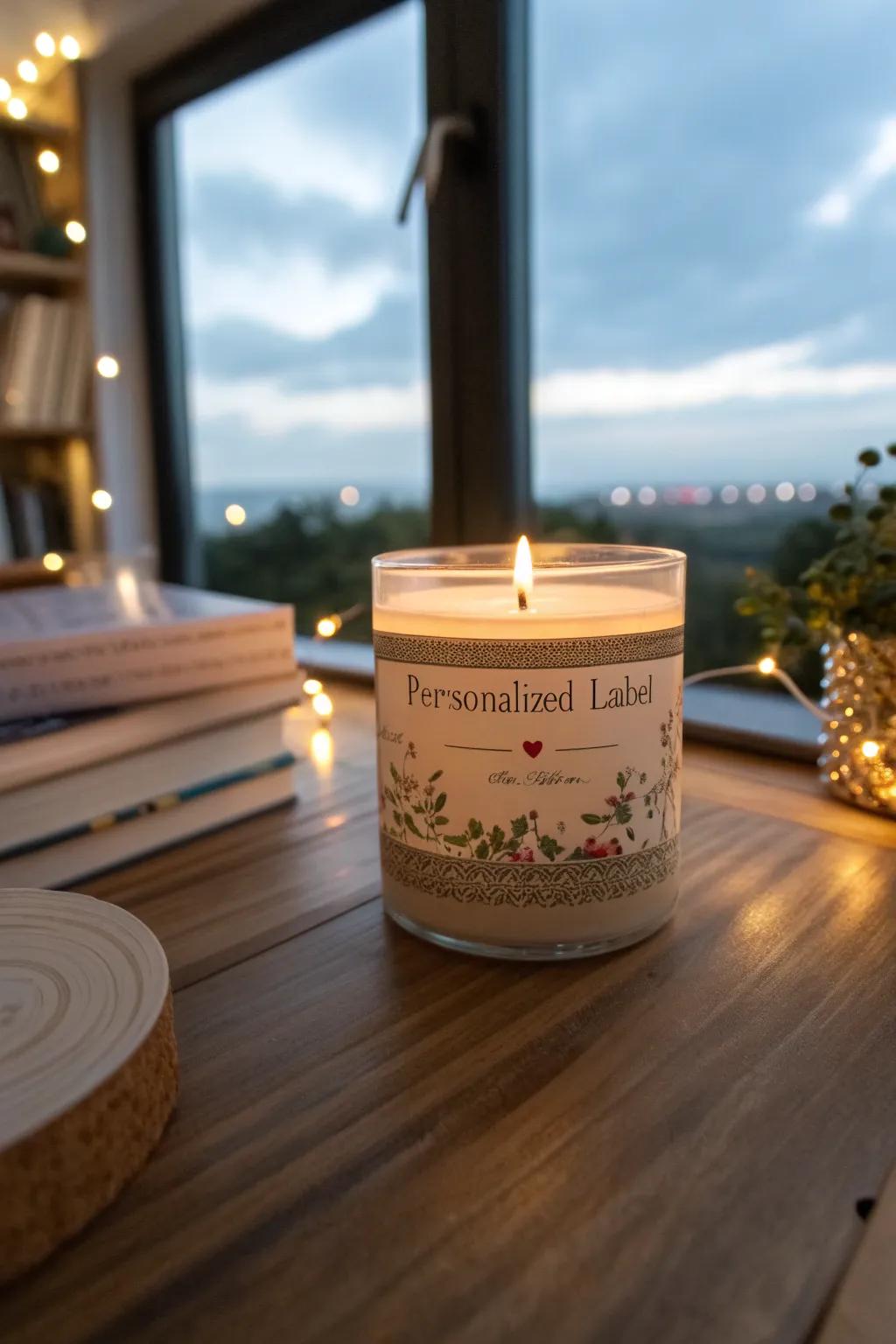 Personalized candle labels ensuring each present is unforgettable.